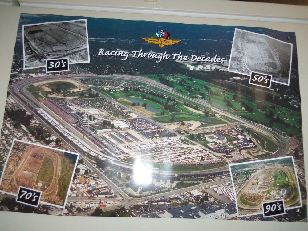 Racing Through The Decades Indy Raceway Poster 24 x 36 New -1217P5SH